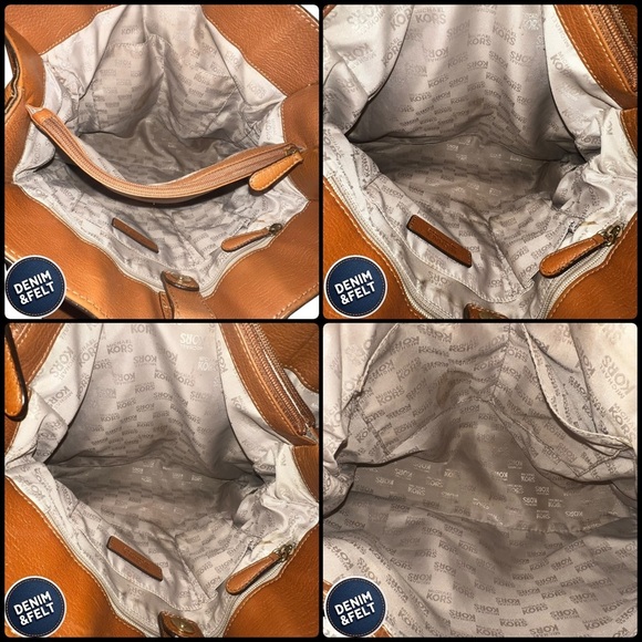 MICHAEL KORS HAMILTON GROMMET TAN/BROWN LEATHER SATCHEL SHOULDER HANDBAG | EUC🤎 - Picture 16 of 16